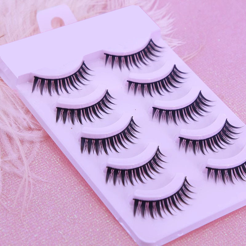 Eyelash Extension Japanese Style - Handgefertigte 5 Paar Japanische Teufelchen-Stil Falsche