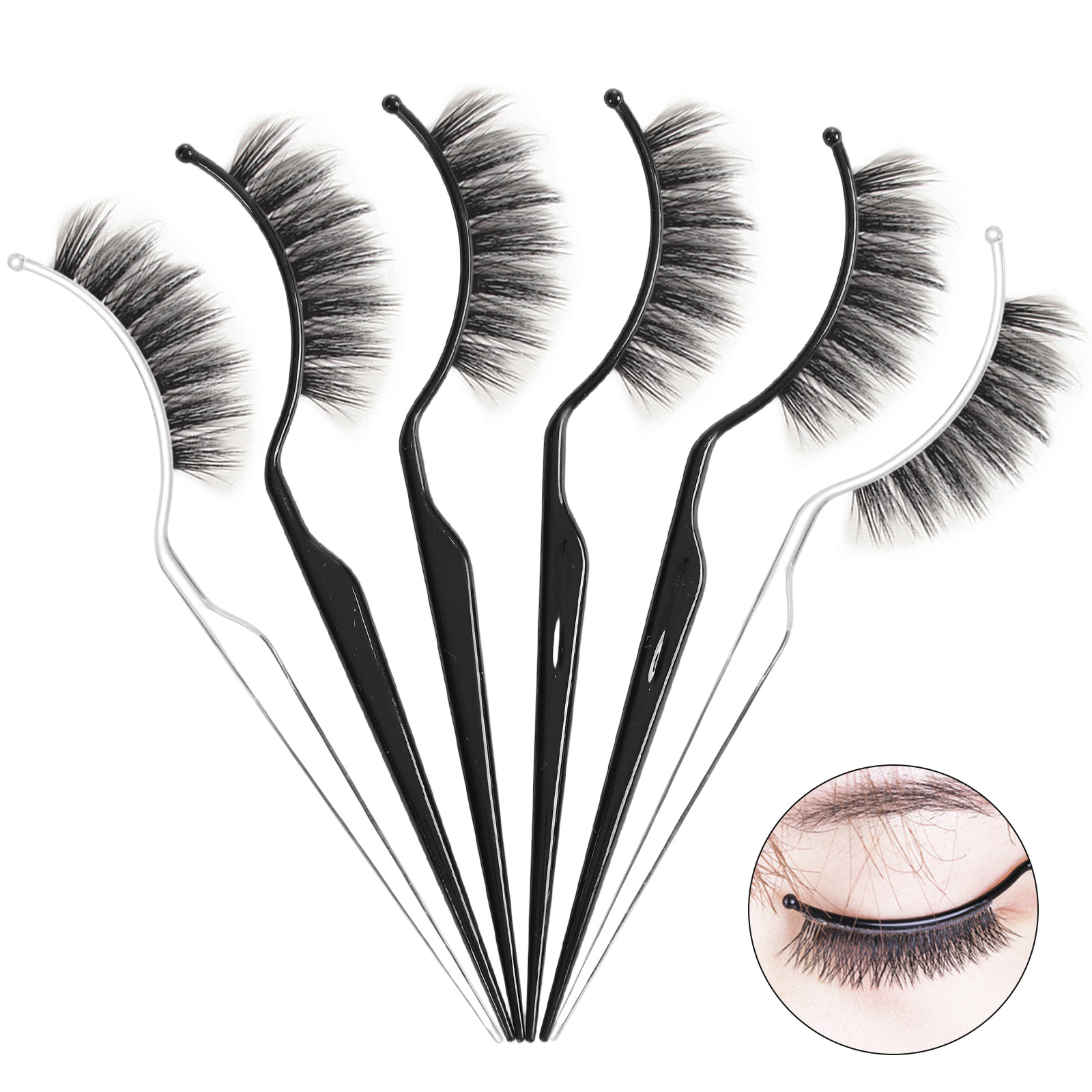 Eyelash Extension Course - 10 Stück Wimpern-Prüfhalter, Wimpernstil-Präsentationsstäbchen, Wimpernapplikator, Hilfsständer,
