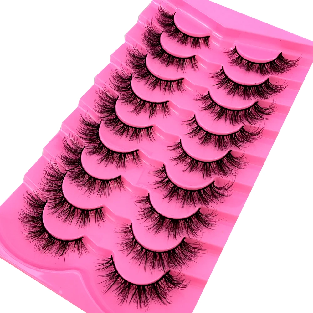 Eyelash Extension Volume Cat Eye - AMSDCN 9 Paar Nerzwimpern, flauschige Cat-Eye-Wimpern,