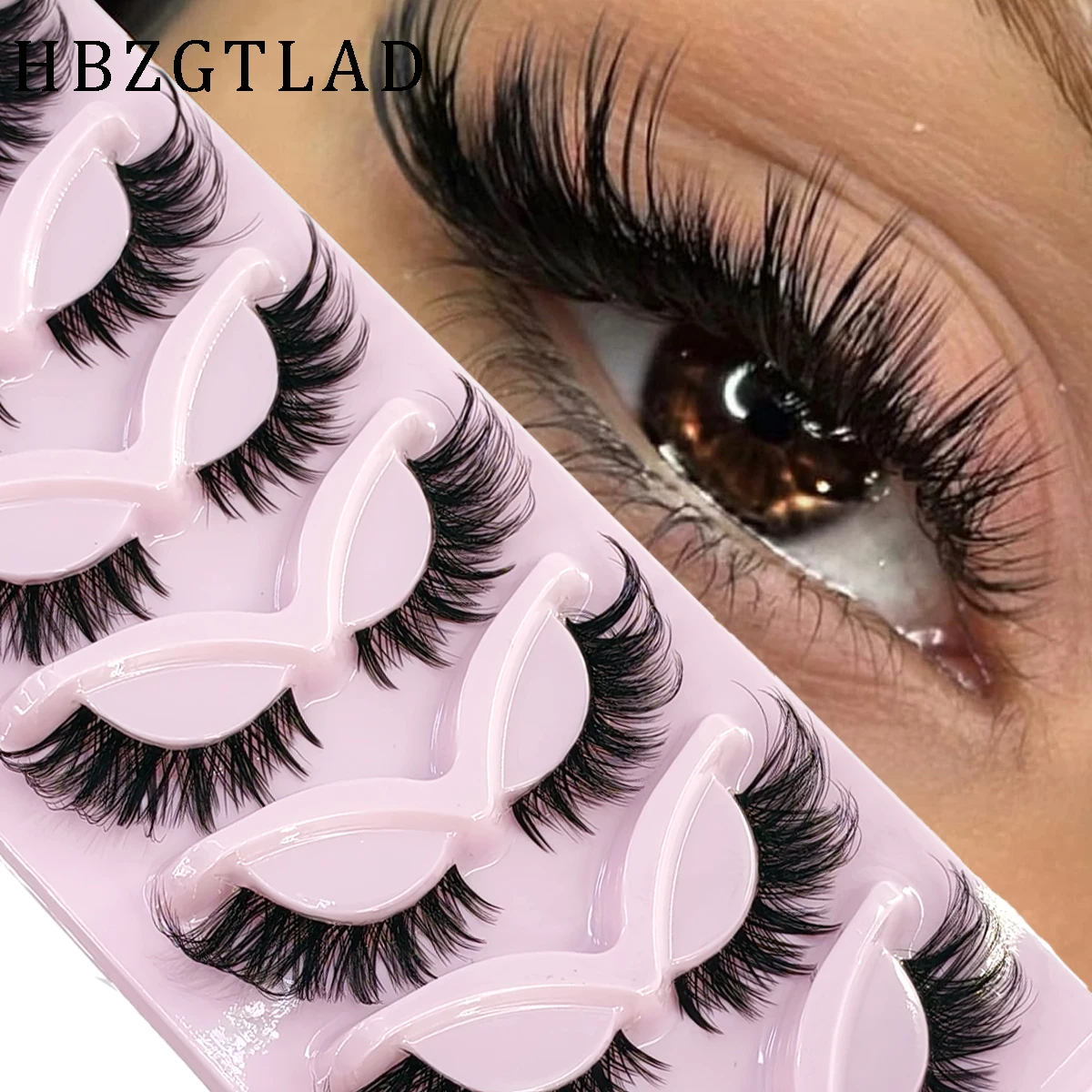 HBZGTLAD 7 Paar Spiky Fox Eye  – Eyelash Extension Volume Cat Eye Bewertung und Preis