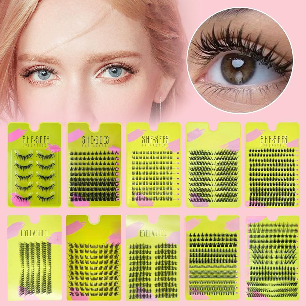 Natürliche Cluster-Falsche Wim – Eyelash Extension Volume Cat Eye Bewertung und Preis