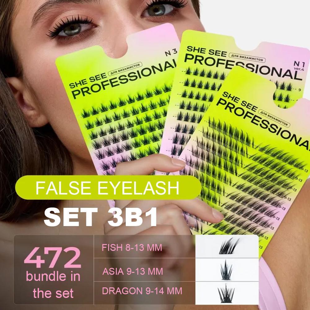 Natürliche Cluster-Falsche Wim – Eyelash Extension Volume Cat Eye Bewertung und Preis